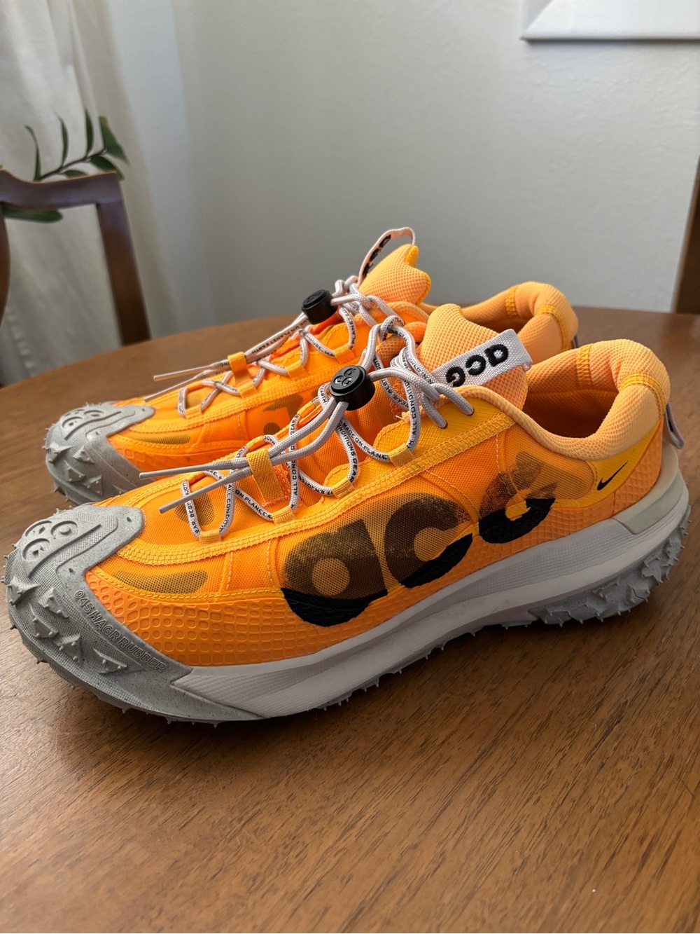 Nike ACG Orange Trail Runners with Gray Accents